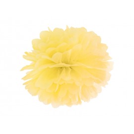 Pompon bibułowy żółty 35cm