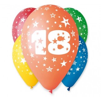 Balony urodzinowe liczba 18